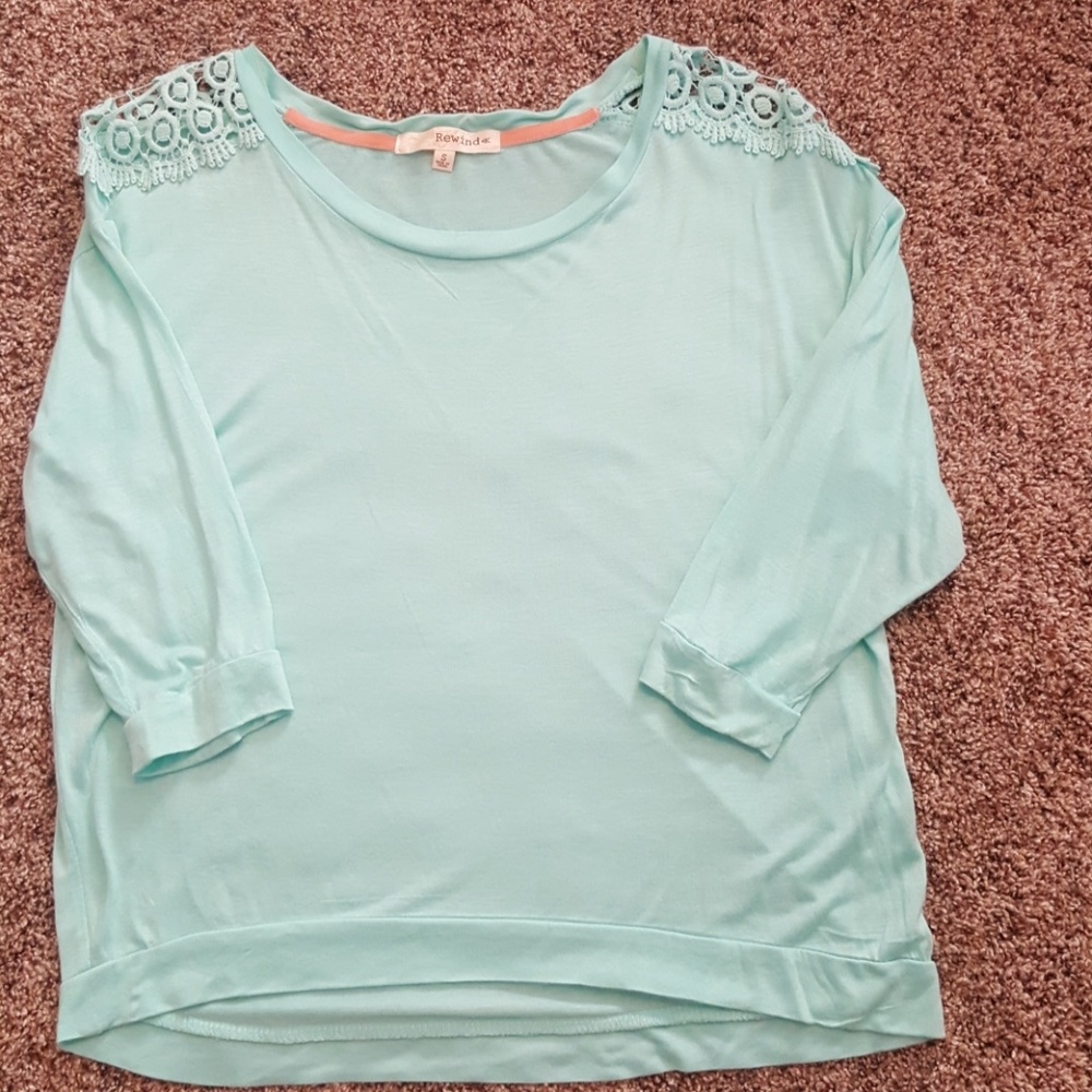 SOLD Women's teal lace blouse